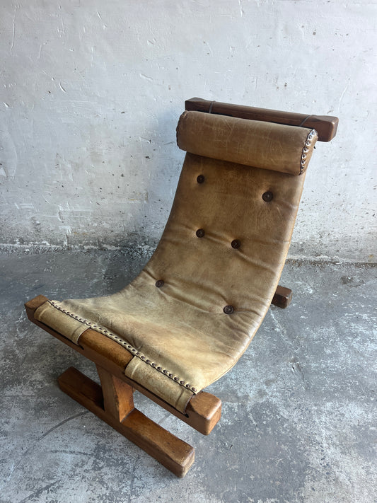 Midcentury Modern Brutalist Easy Chair, Brazil, 1960s