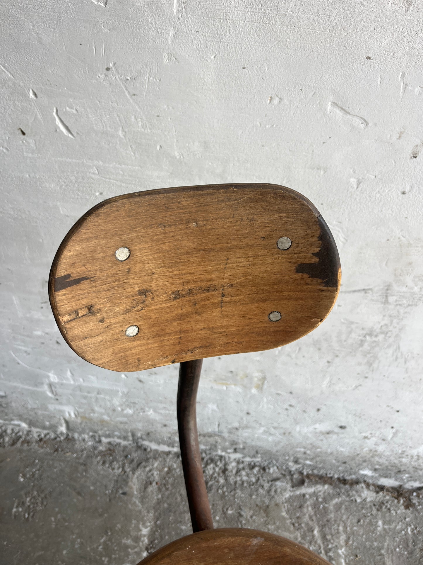 Industrial Adjustable Workshop Stool, 1930s