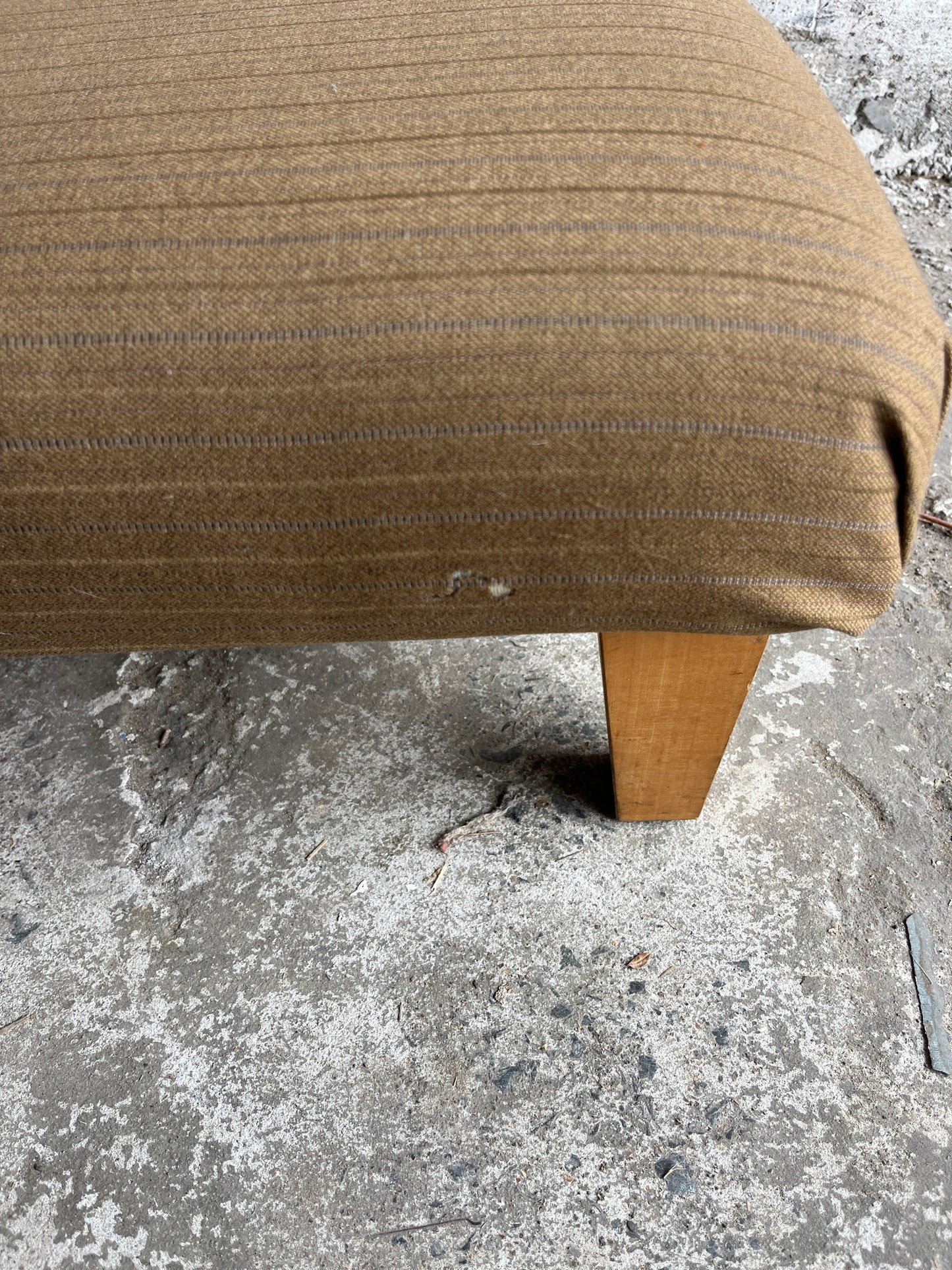 Pair of Tufted Lounge Armchairs with Ottoman, 1970s