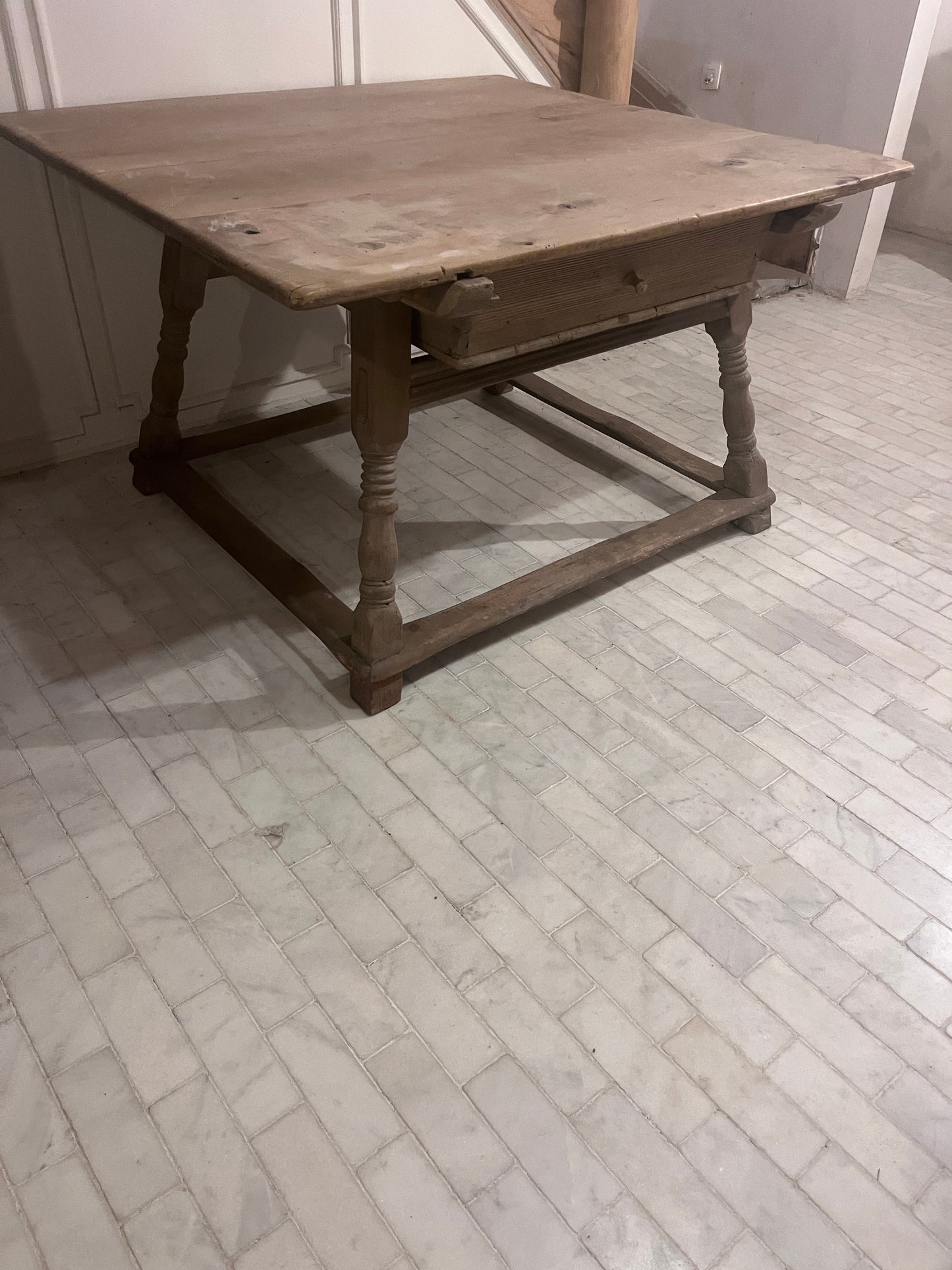 19th Century Antique Merchant’s Pay Table in Solid Wood