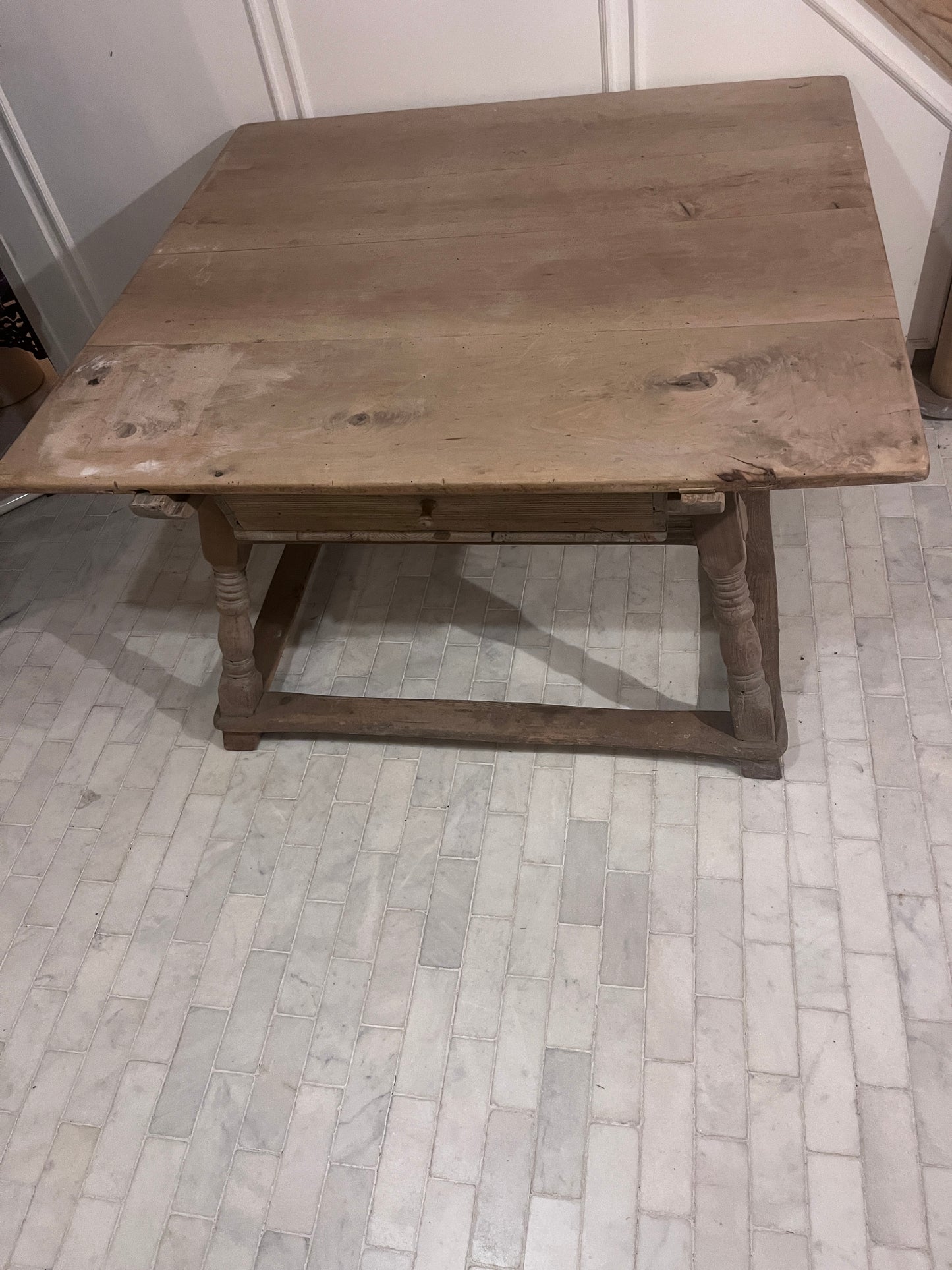 19th Century Antique Merchant’s Pay Table in Solid Wood