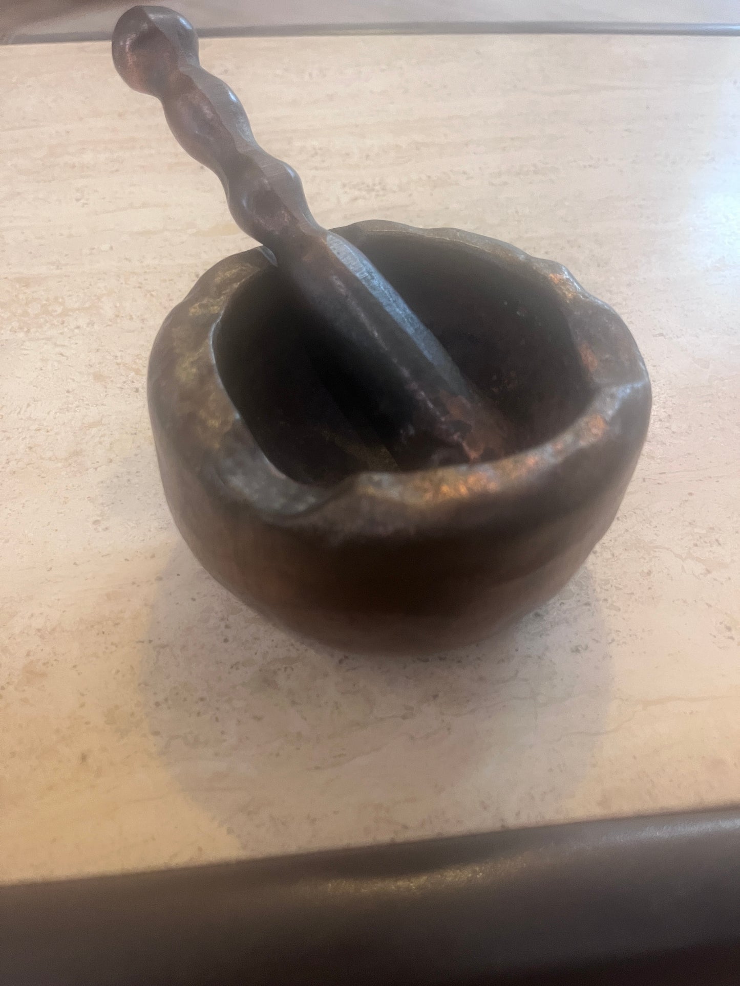 Antique Bronze Mortar and Pestle