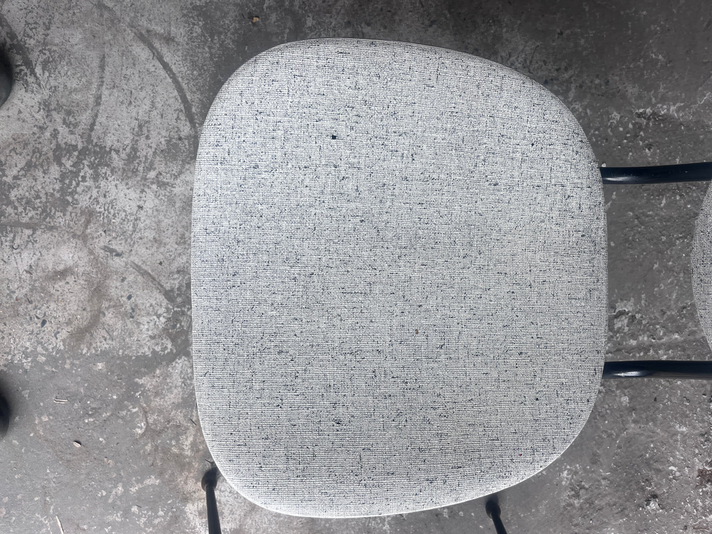 Elegant pair of French dining chairs  Jacques Hitier  1950s.
