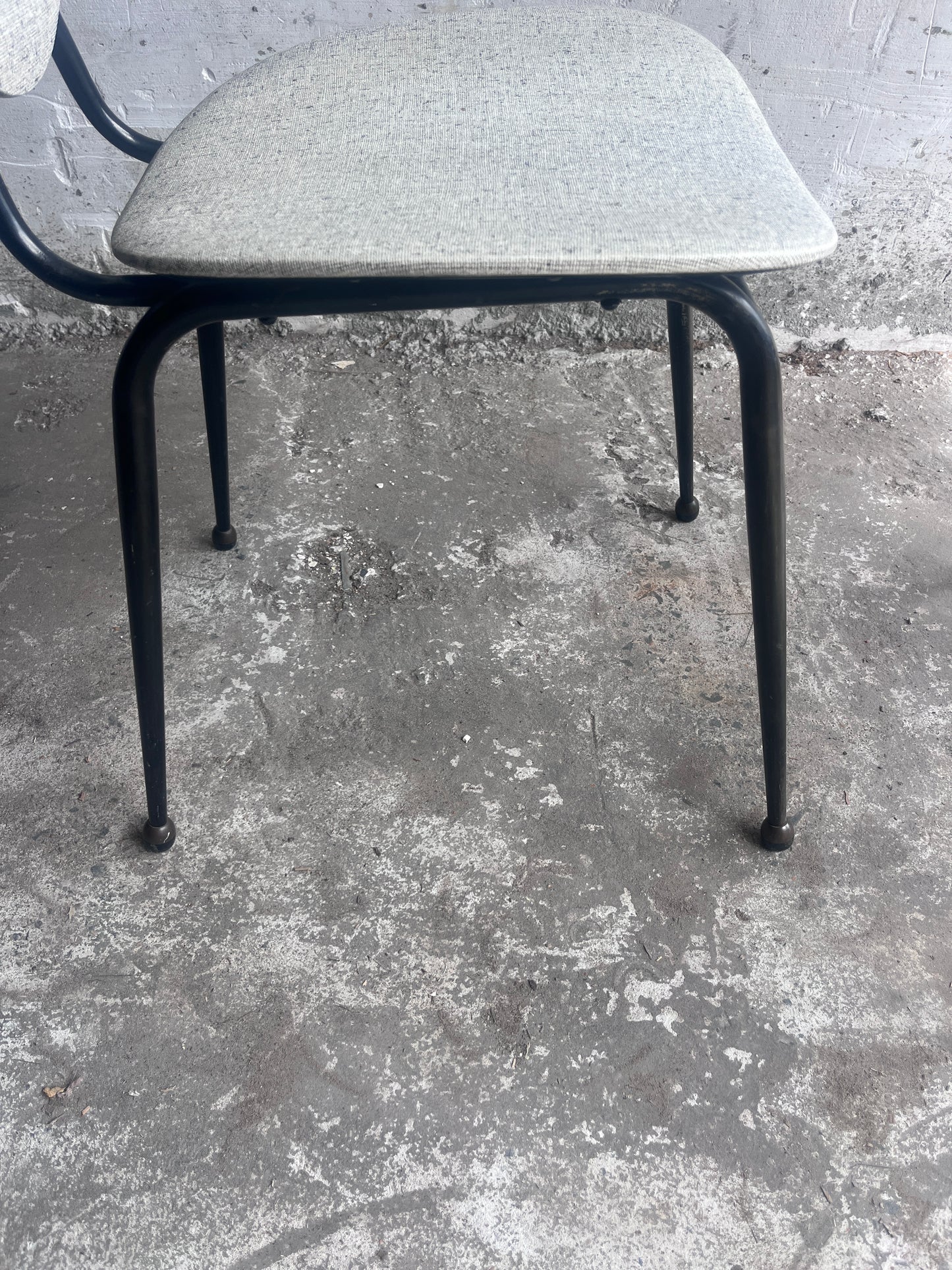 Elegant pair of French dining chairs  Jacques Hitier  1950s.