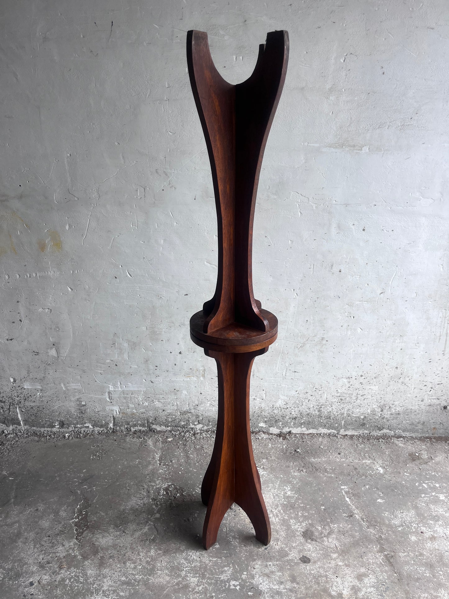 Pair of Arts & Crafts Wooden Pedestal Stands, France, circa 1920