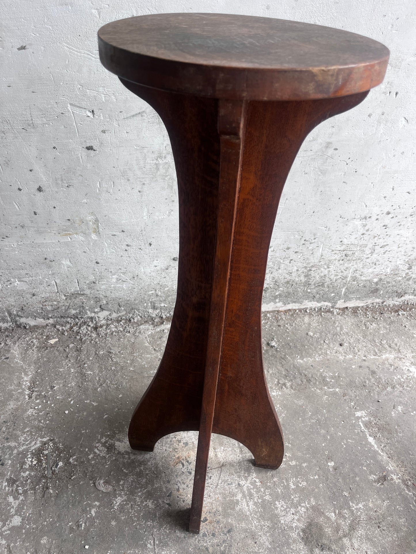 Pair of Arts & Crafts Wooden Pedestal Stands, France, circa 1920