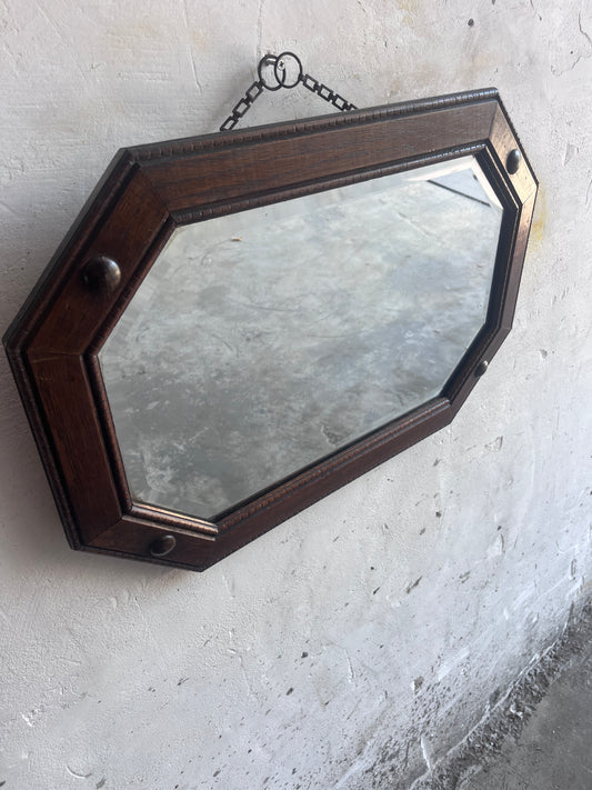 English Arts & Crafts / Art Deco Octagonal Wall Mirror, 1920s–1930s