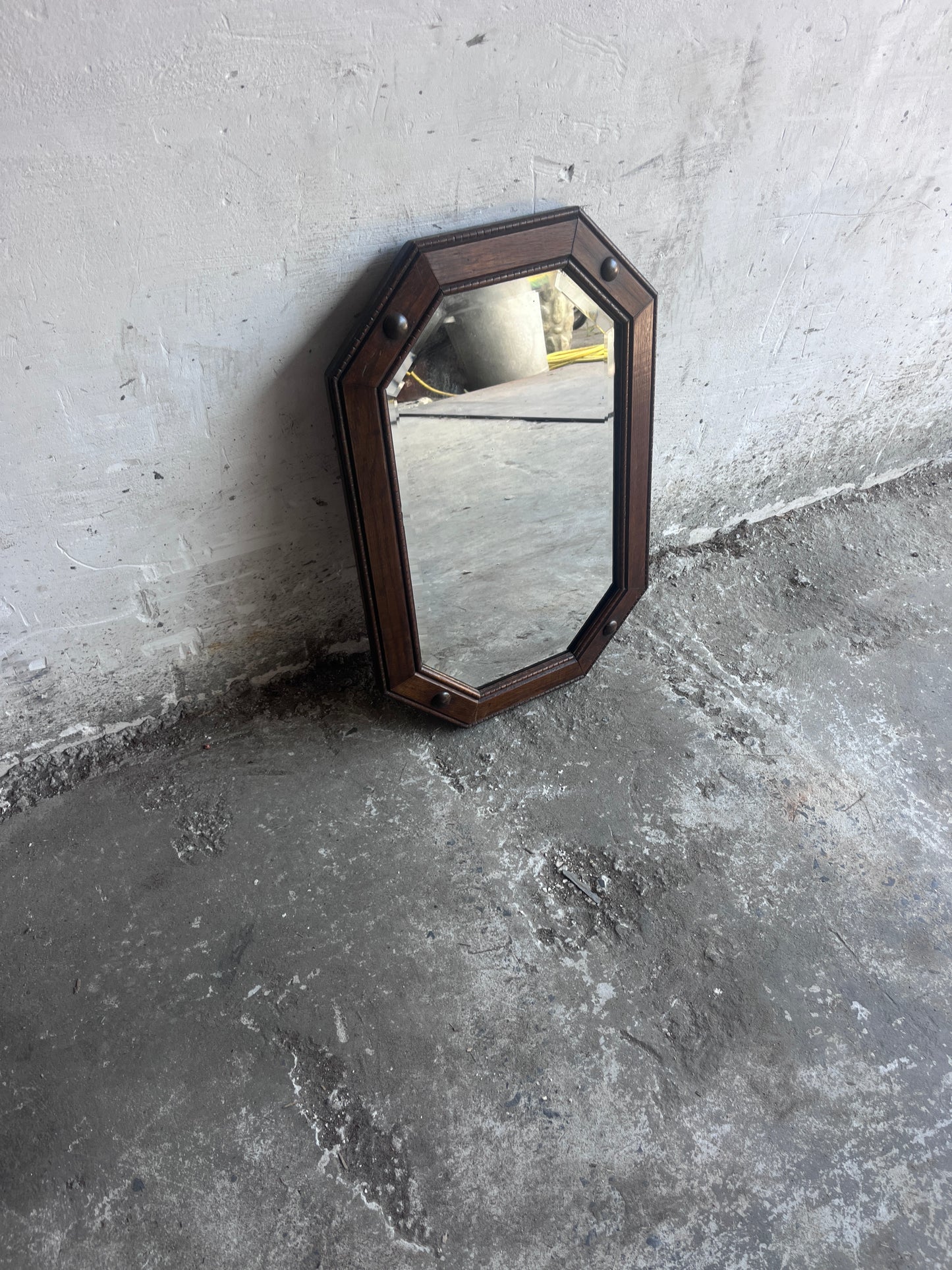 English Arts & Crafts / Art Deco Octagonal Wall Mirror, 1920s–1930s
