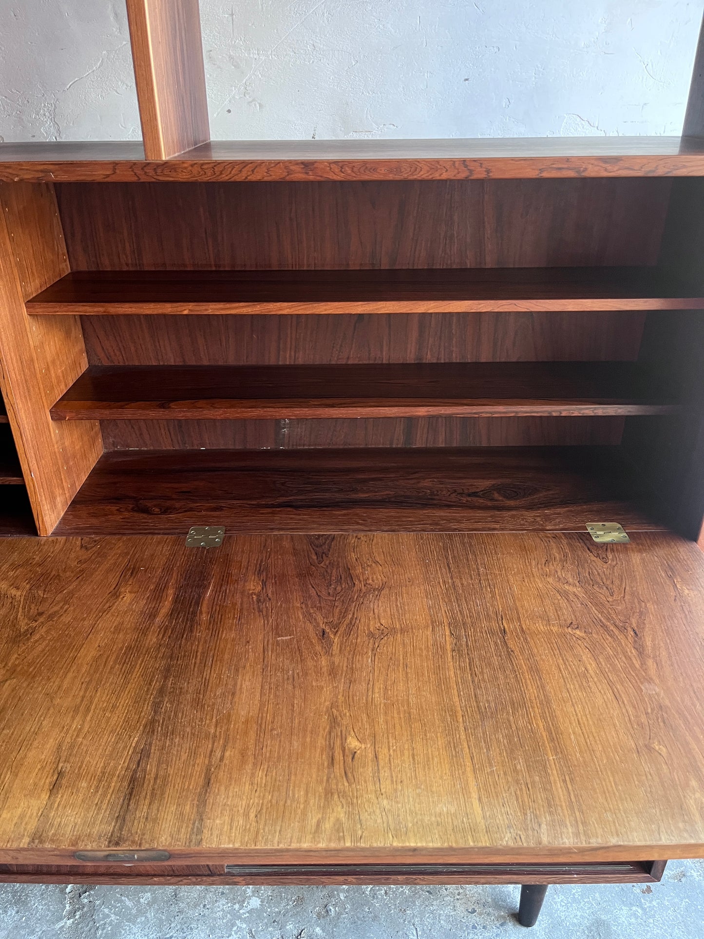 Rosewood Model HU-9 Secretary Bookcase by Poul Hundevad, Denmark, 1960s