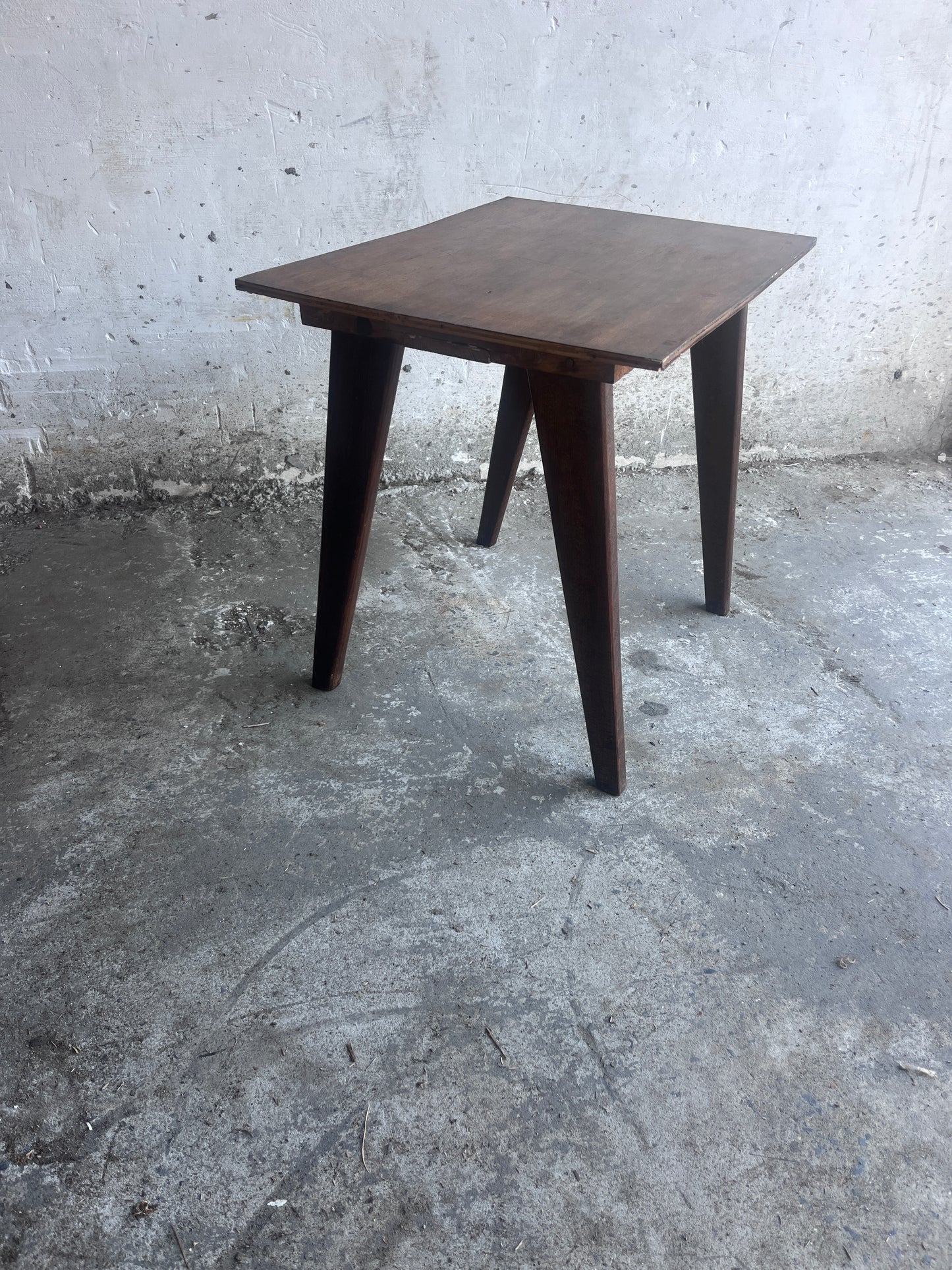 French Reconstruction Wooden Side Table, 1950s