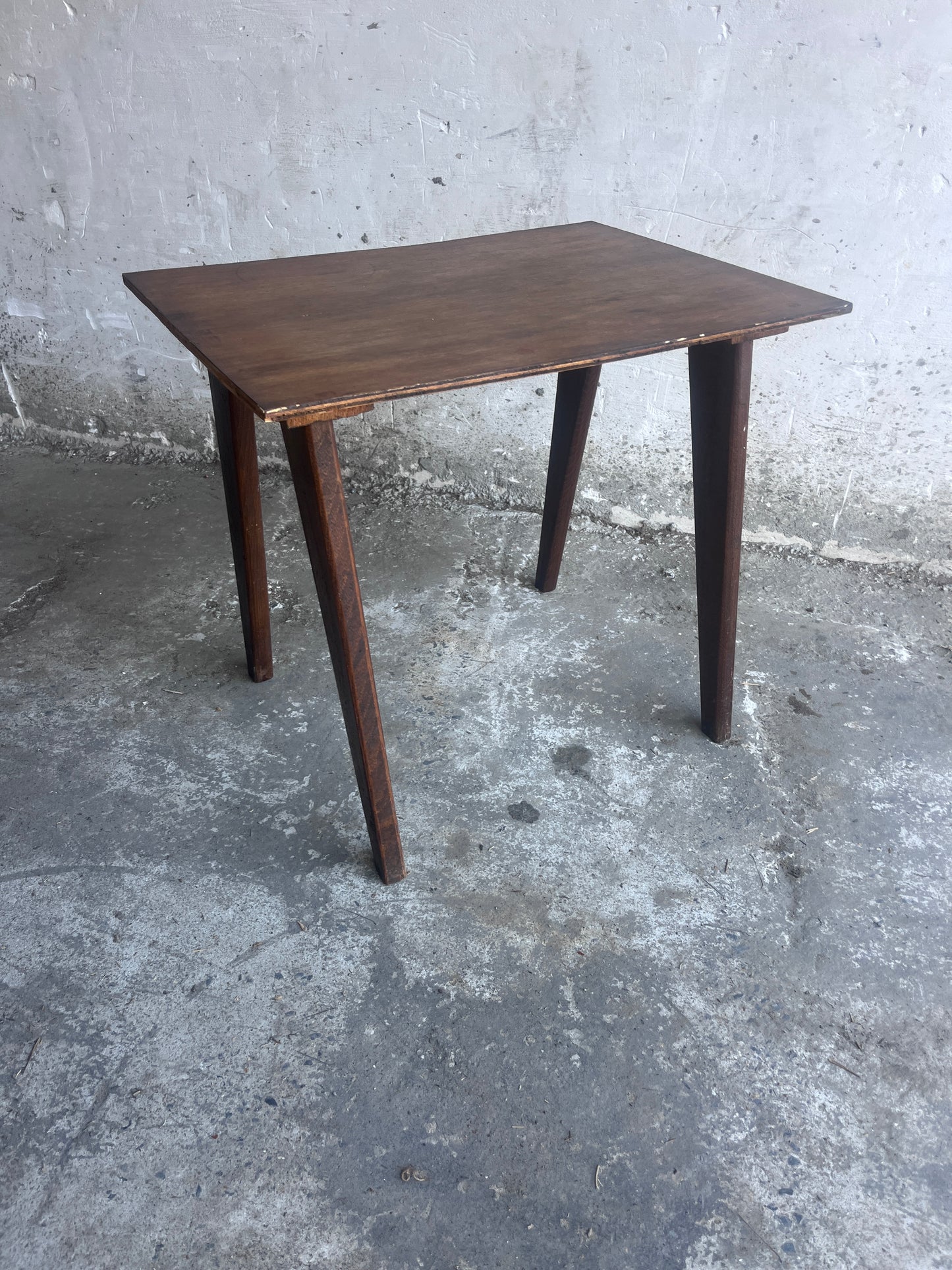 French Reconstruction Wooden Side Table, 1950s