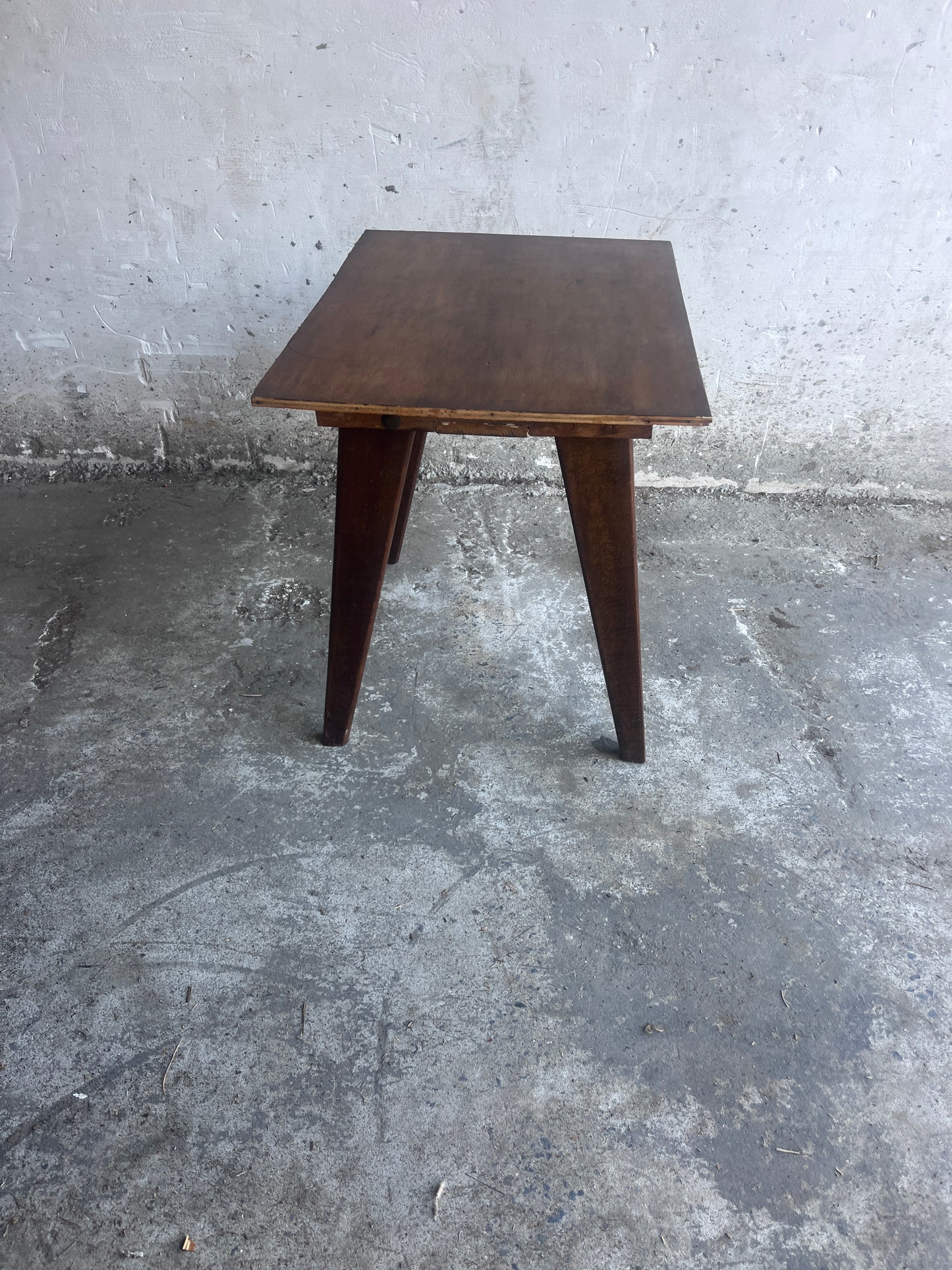 French Reconstruction Wooden Side Table, 1950s