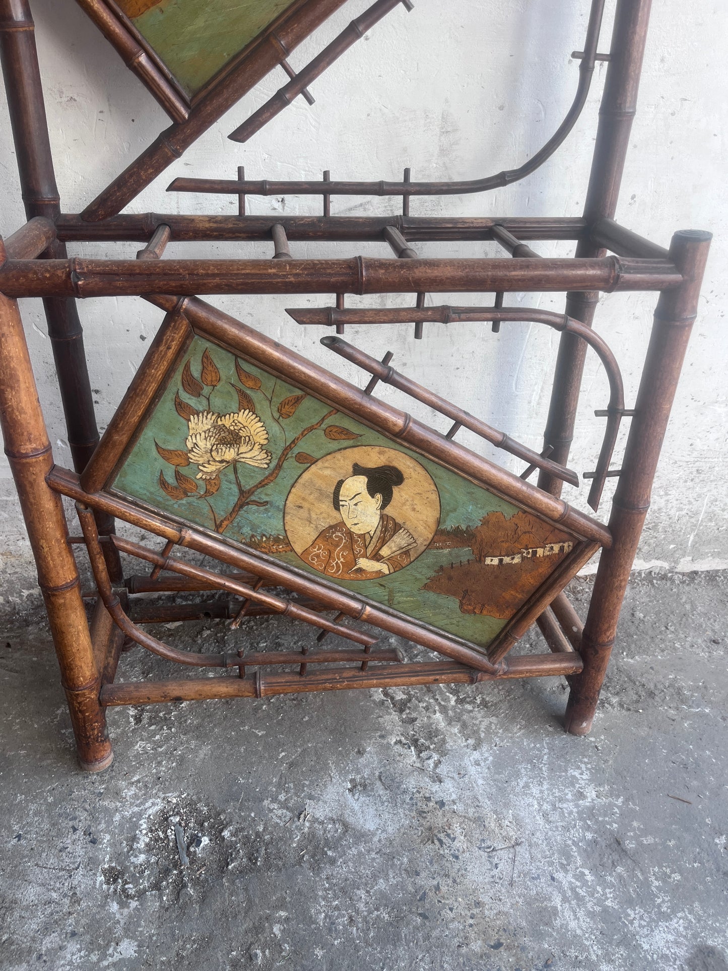 Armoire japonaise en bambou et fonte par Perret Vibert, vers 1900