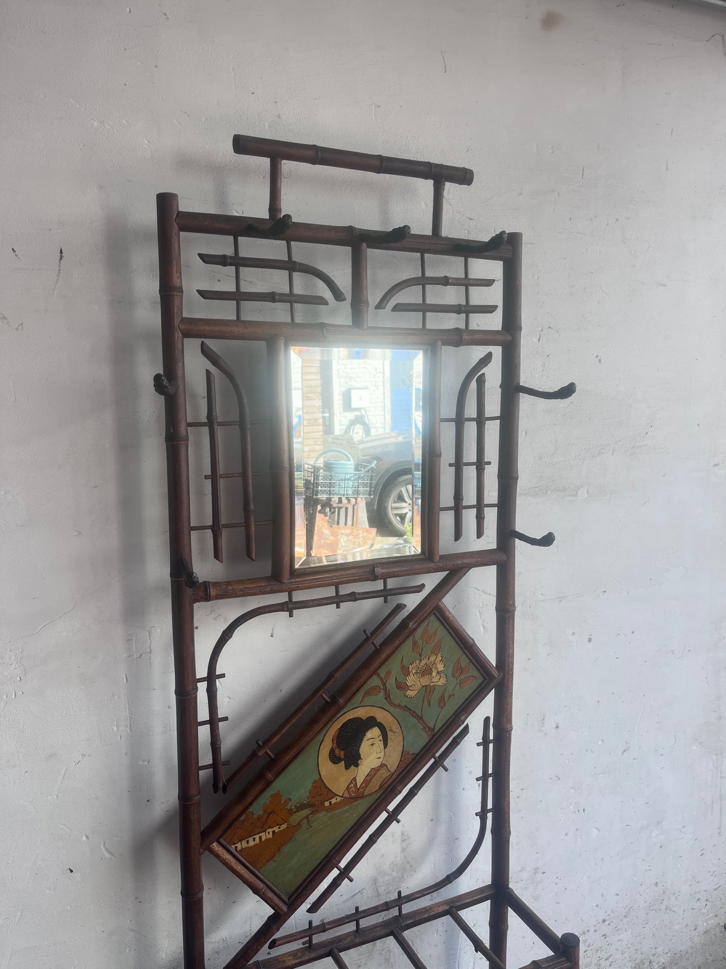 Armoire japonaise en bambou et fonte par Perret Vibert, vers 1900