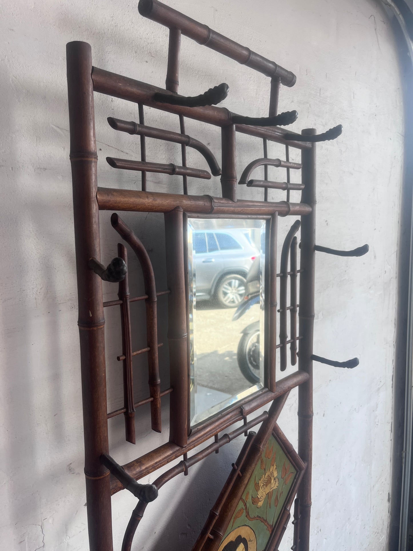 Armoire japonaise en bambou et fonte par Perret Vibert, vers 1900