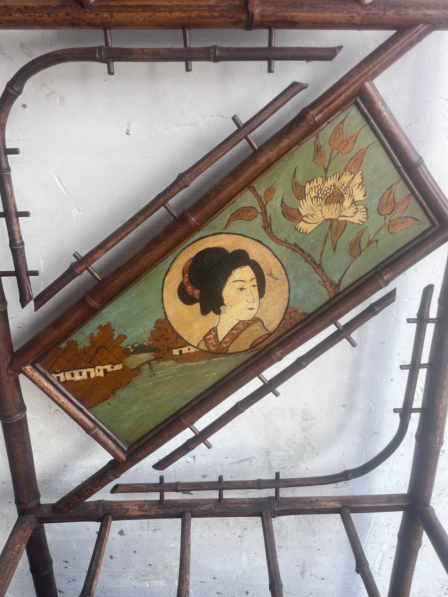Armoire japonaise en bambou et fonte par Perret Vibert, vers 1900