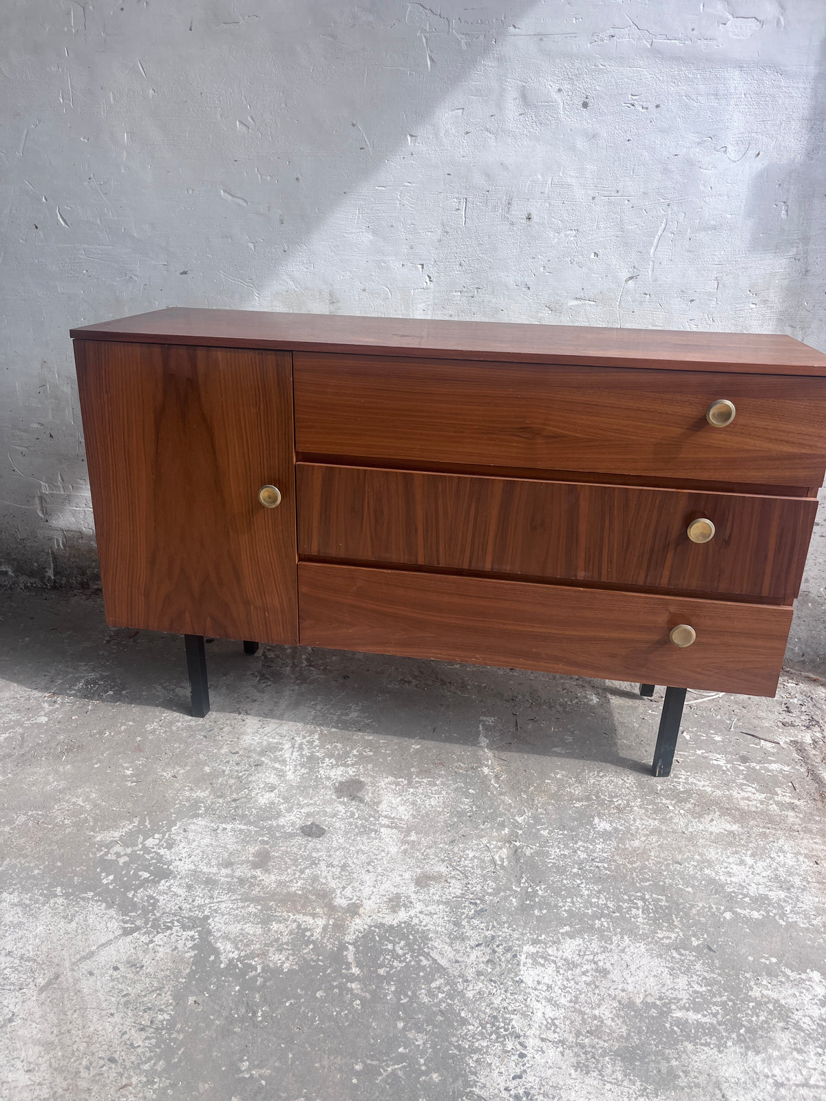 Vintage DDR Walnut Chest of Drawers, 1960s