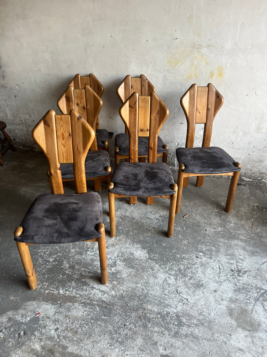 Set of 6 Holger Danske Dining Chairs in Pine