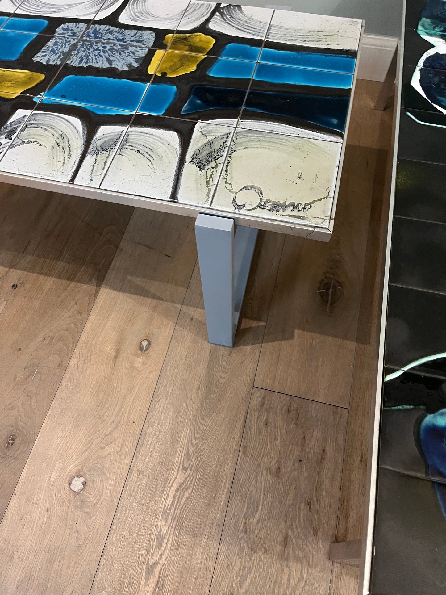 Stylish Ceramic and Metal Coffee Table by Belarti/Denisco – Belgium, 1970s