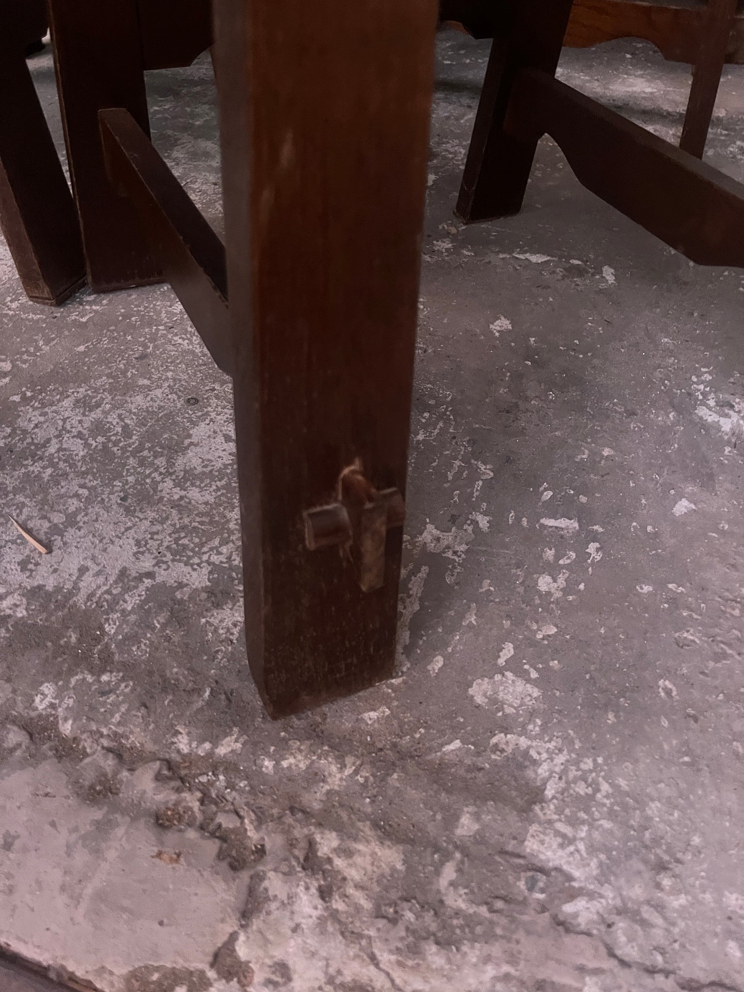 Brutalist Wooden Chairs – Set of 10 (1970s)