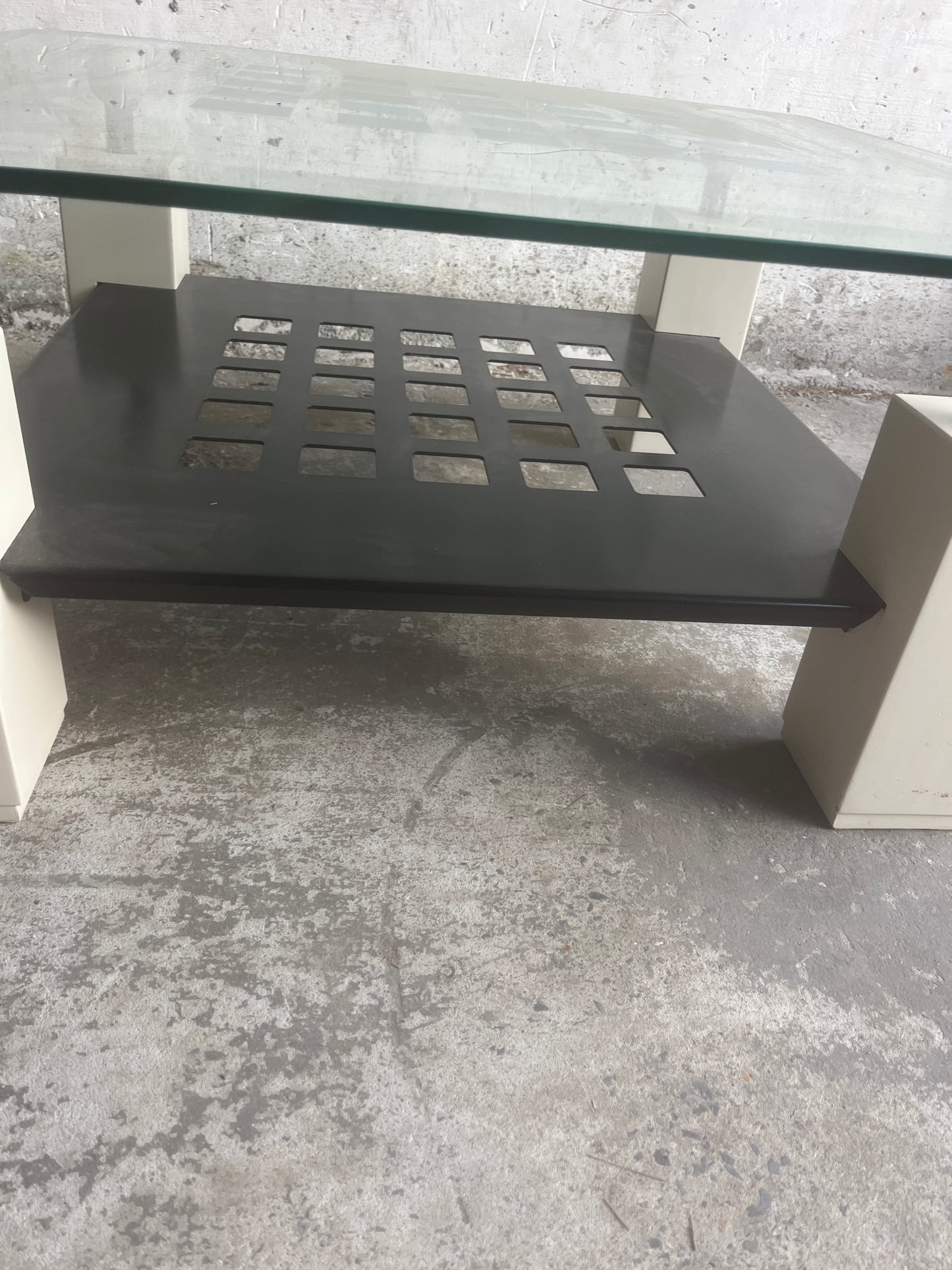 Memphis-Style Glass Coffee Table, 1980s