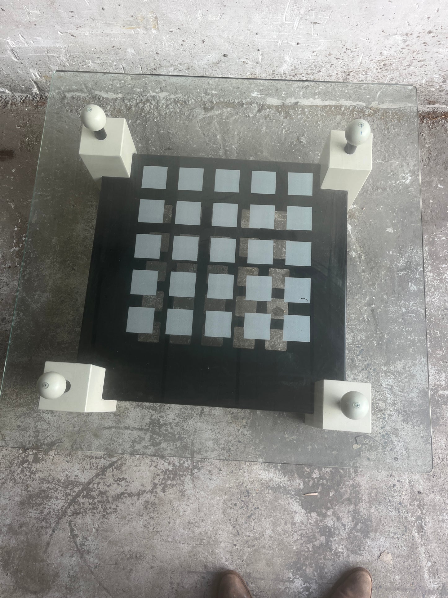 Memphis-Style Glass Coffee Table, 1980s