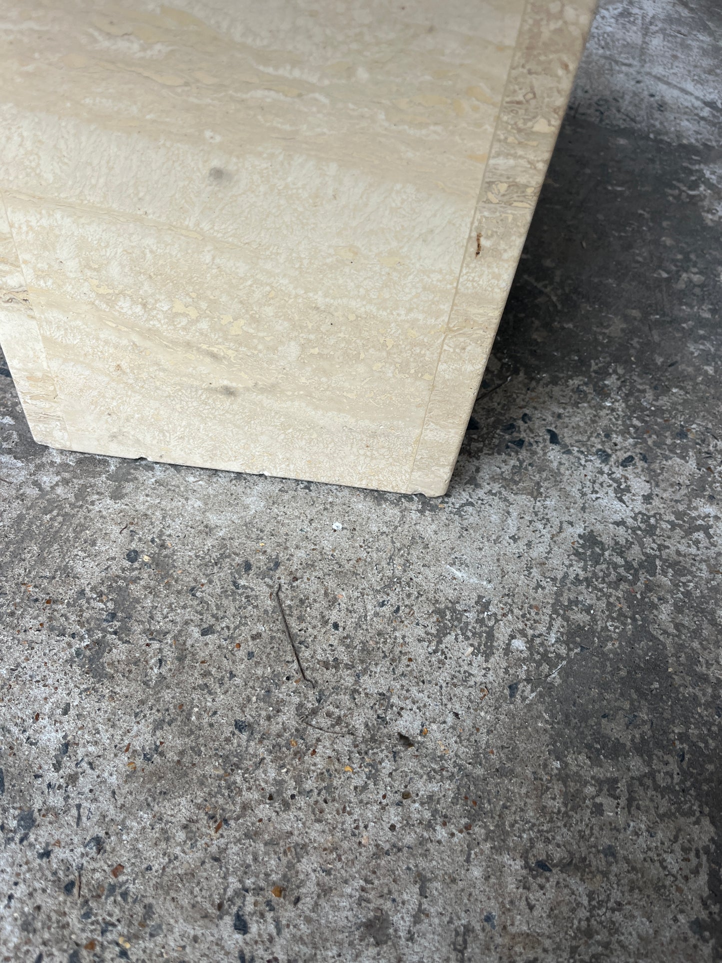 Vintage Travertine Nesting Tables – Set of 2