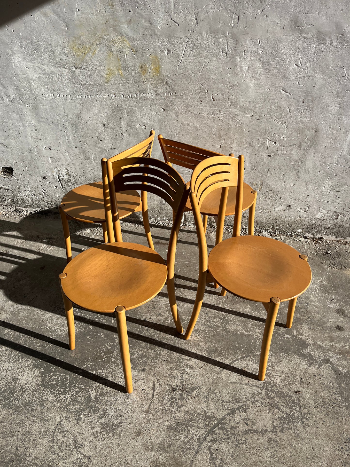 Vintage Italian Bistro Dining Chairs, 1980s – Set of 4