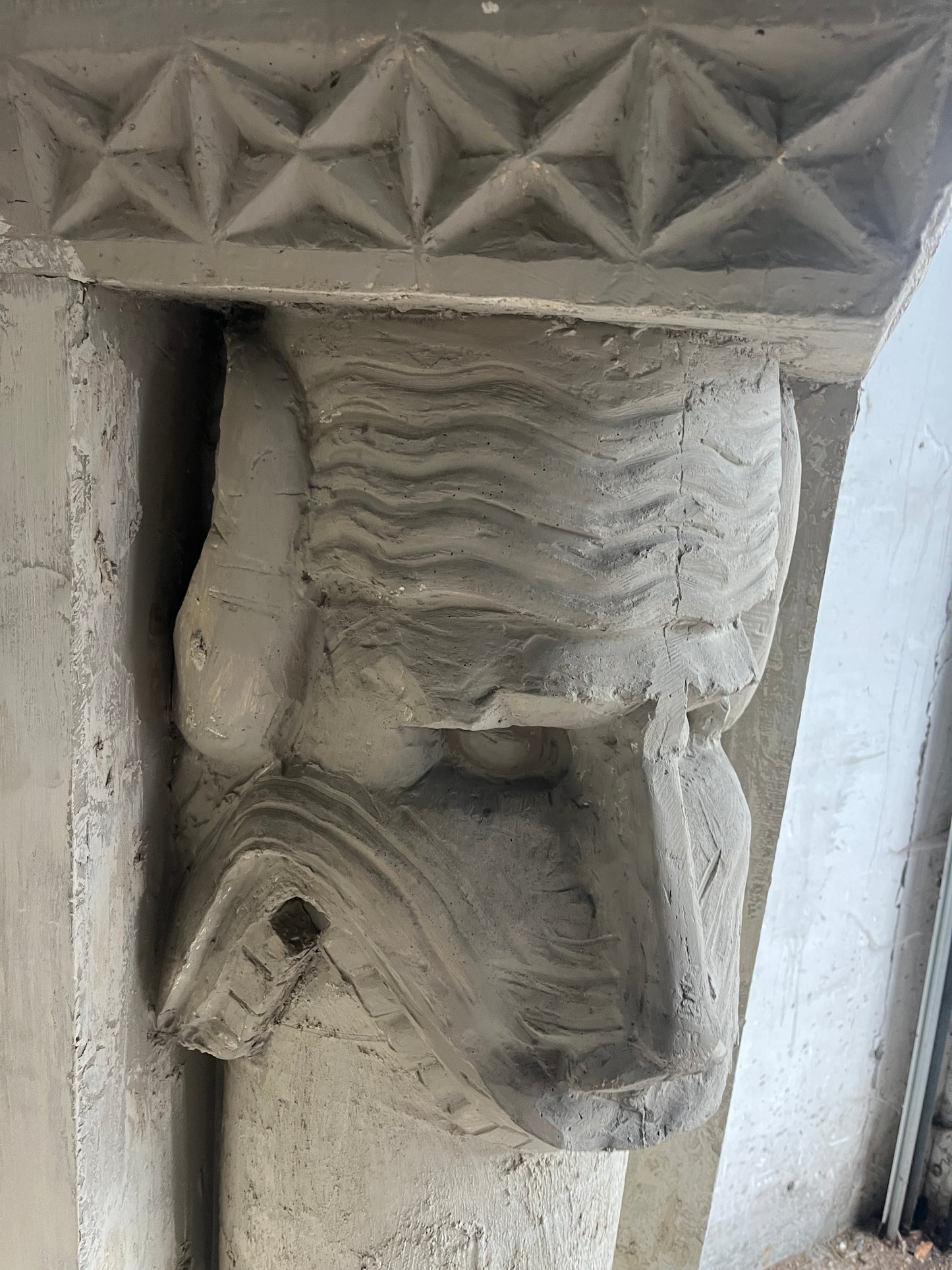 Sculptural Plaster Columns by Walter De Buck (Set of 2)