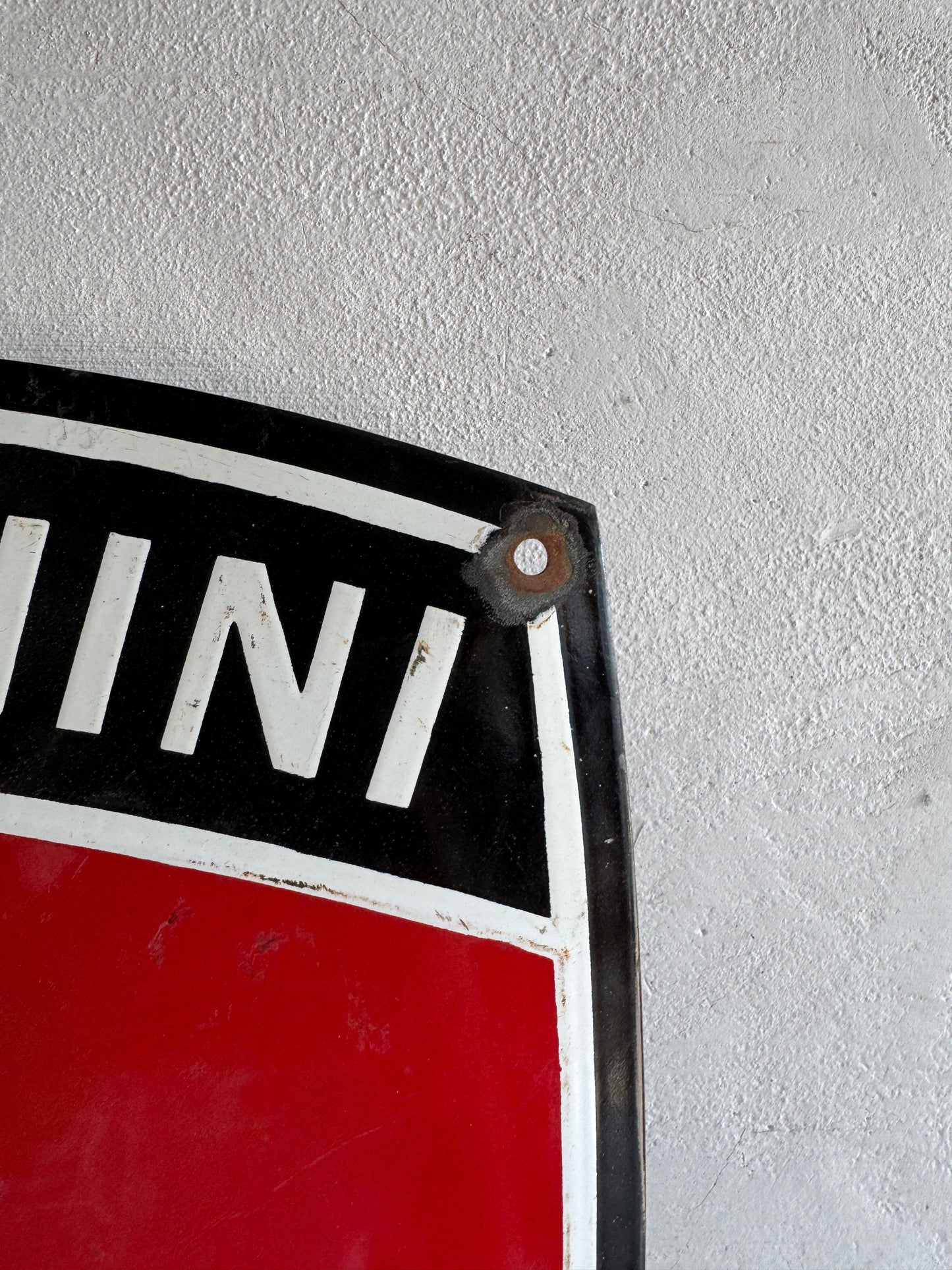 Vintage Lamborghini Enamel Shield Sign