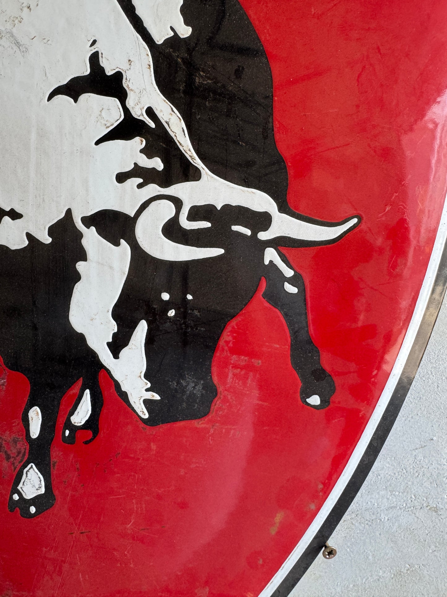Vintage Lamborghini Enamel Shield Sign