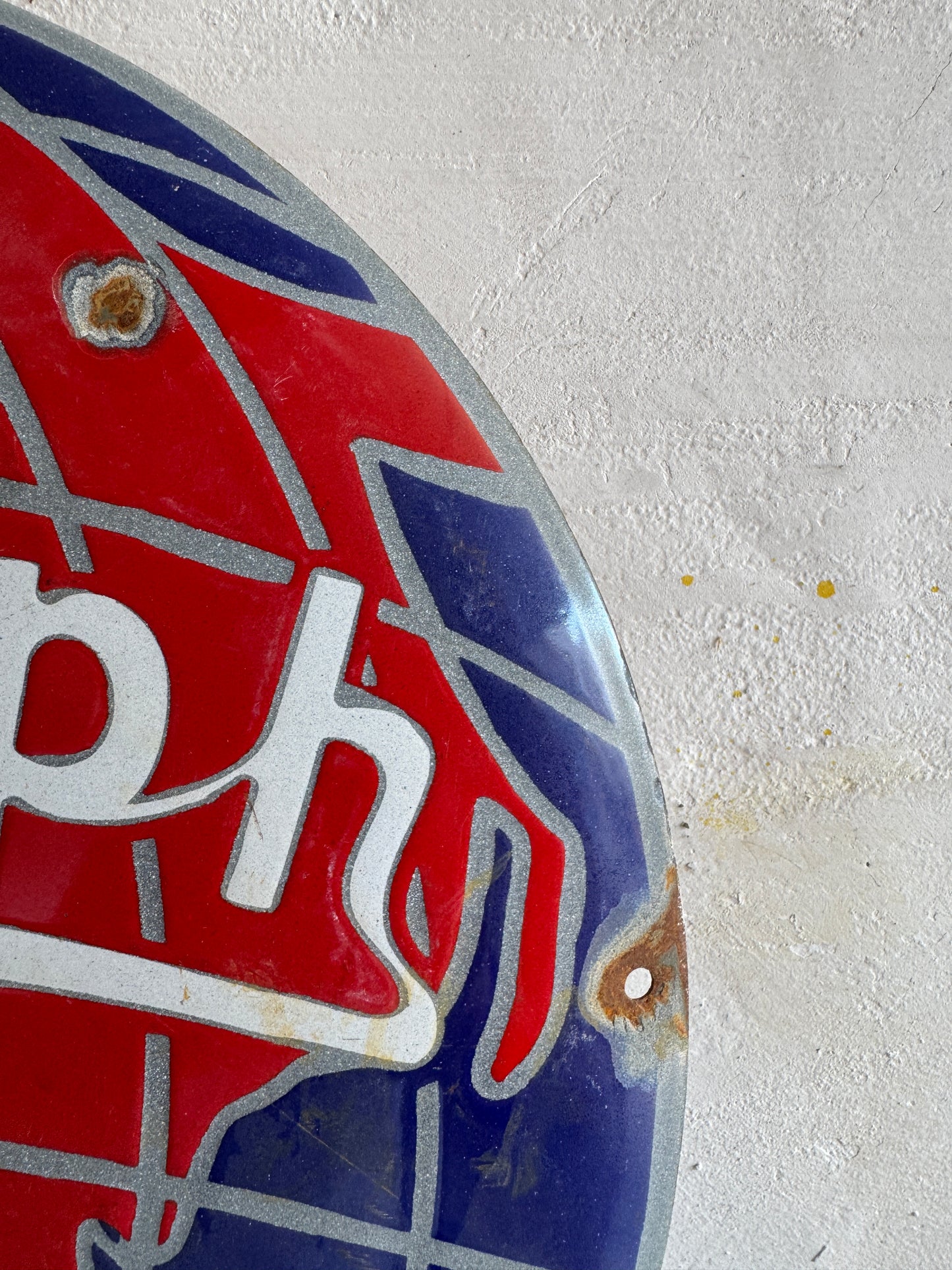 Vintage Triumph Enamel Globe Sign
