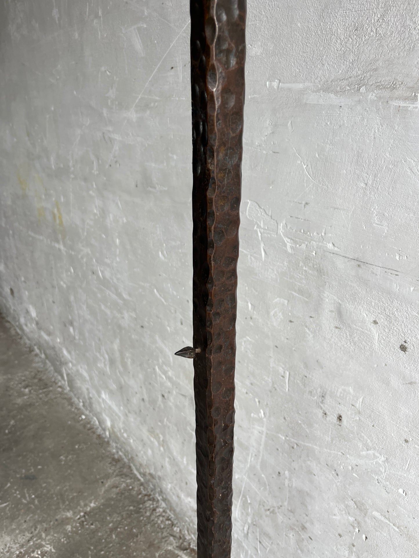 Brutalist Wrought Iron Sculpture Stand