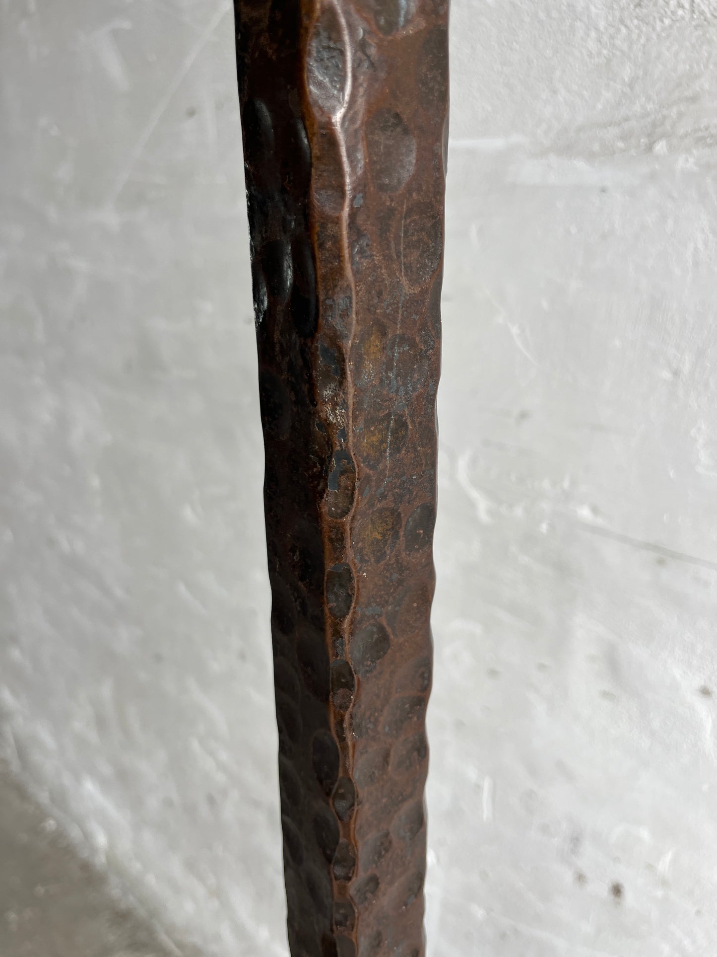 Brutalist Wrought Iron Sculpture Stand