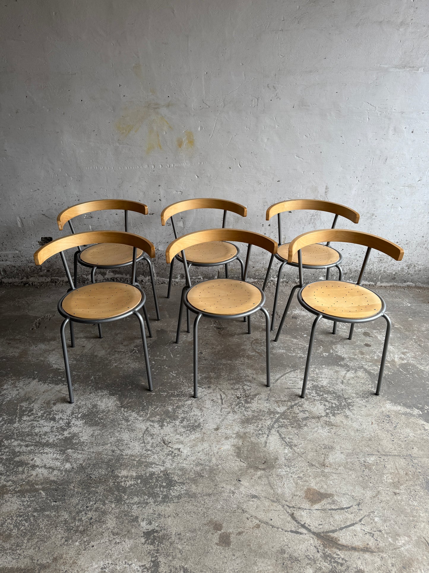 Set of 6 Vintage IKEA Korpo  Chairs – 1990s Postmodern Design