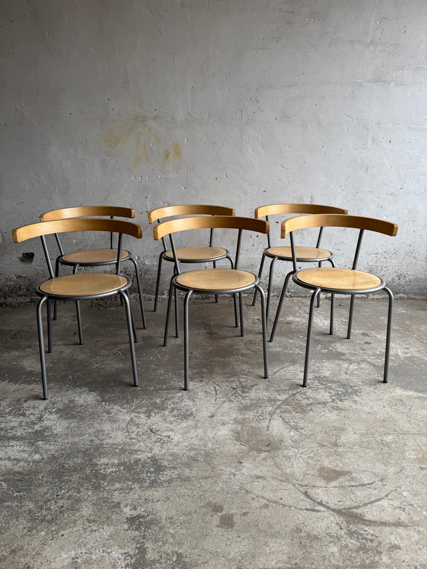 Set of 6 Vintage IKEA Korpo  Chairs – 1990s Postmodern Design