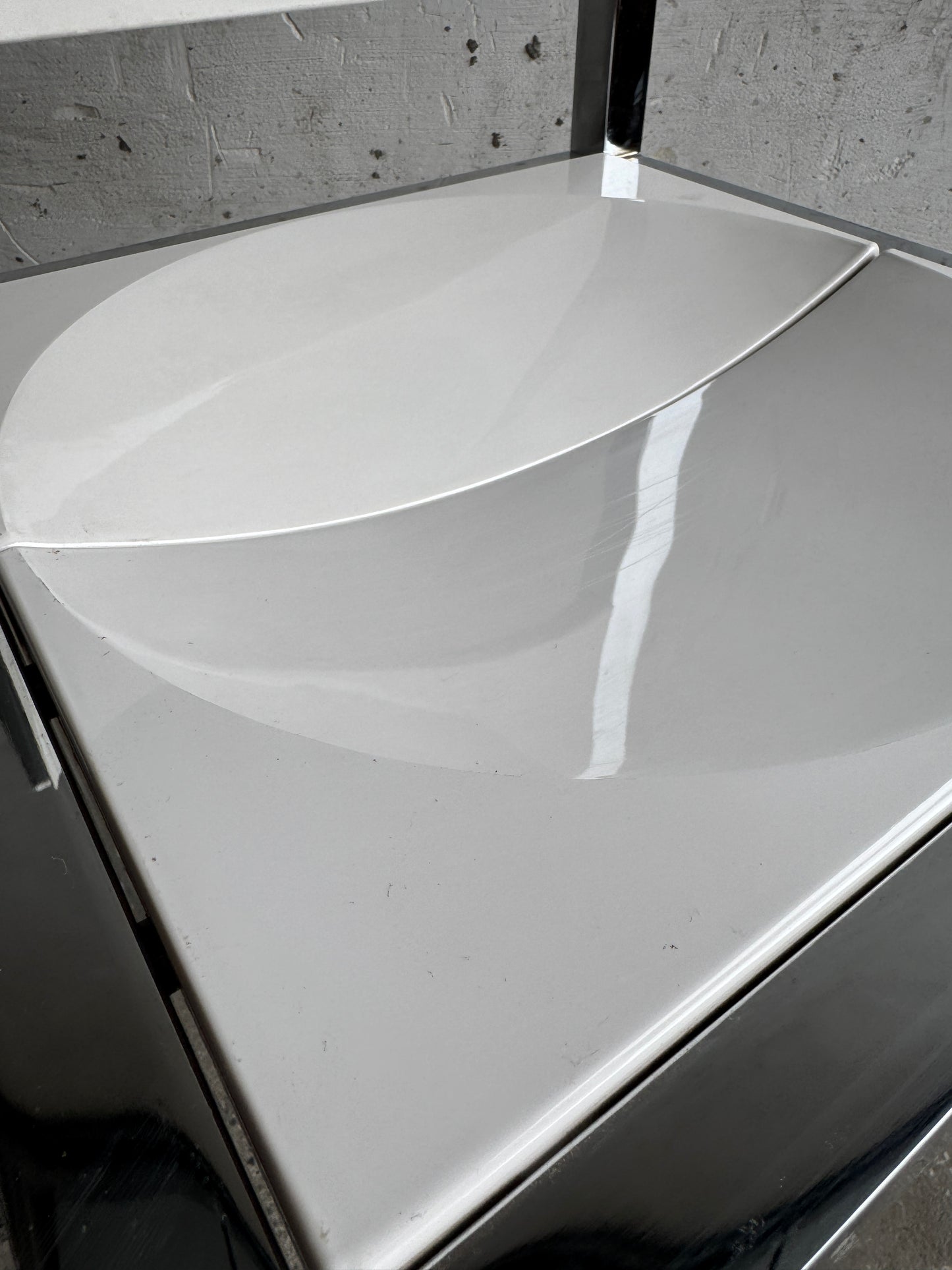 Pair of Chrome and White Chairs by Frank Wardle – 1970s Postmodern Design