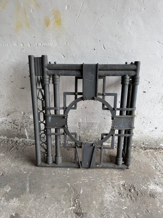 Industrial Cast Iron Architectural Fragment – Circular Motif, c.1930s