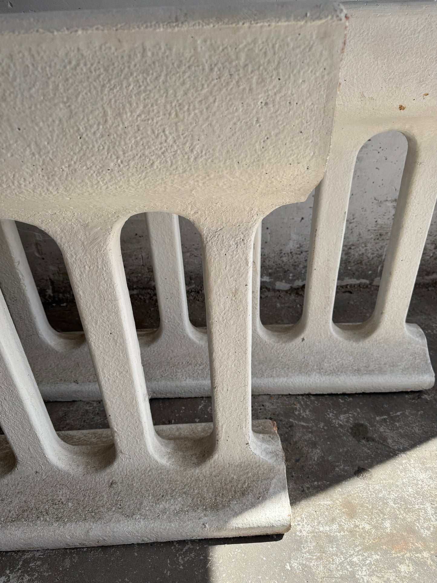 Pair of Sculptural Mid-Century Concrete Planters – Brutalist Style