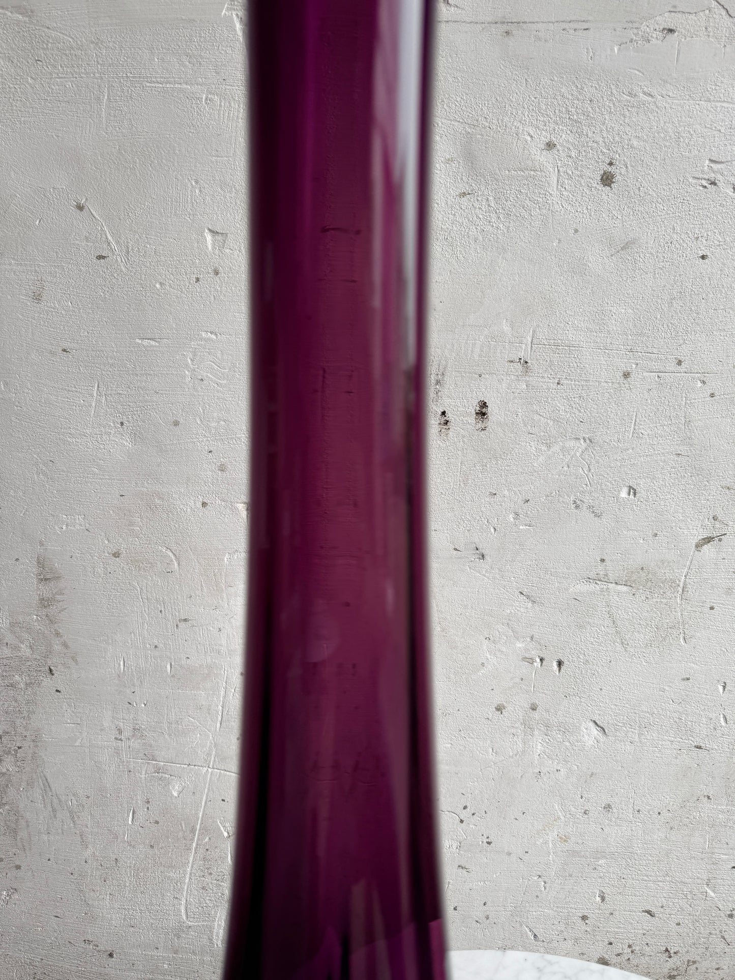 Pair of Tall Amethyst Art Glass Vases – XL Decorative Set