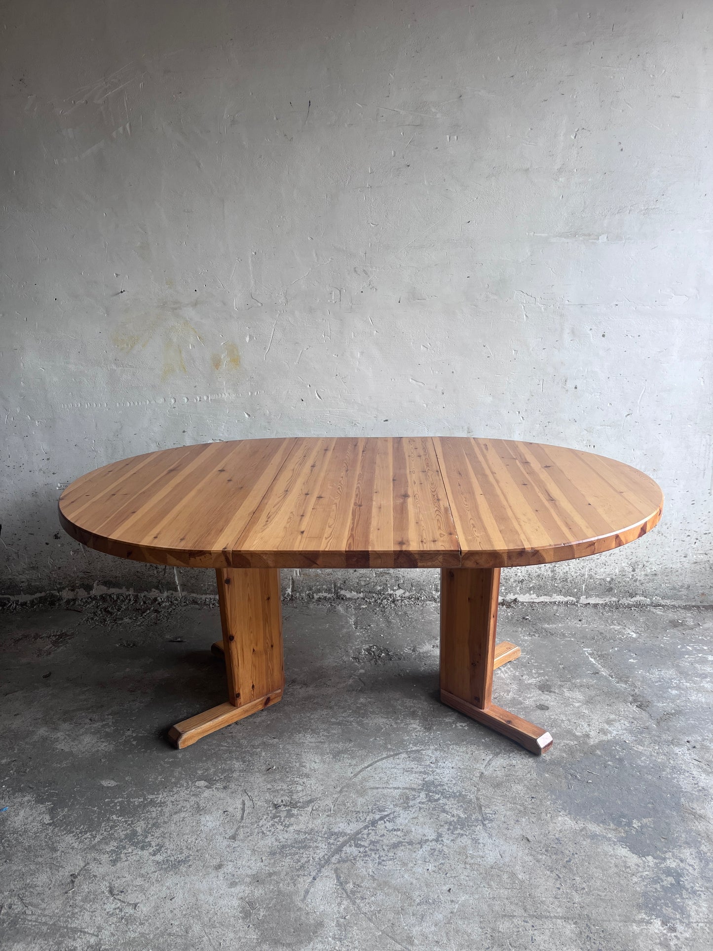 Extendable Solid Pine Dining Table, Scandinavia, 1970s