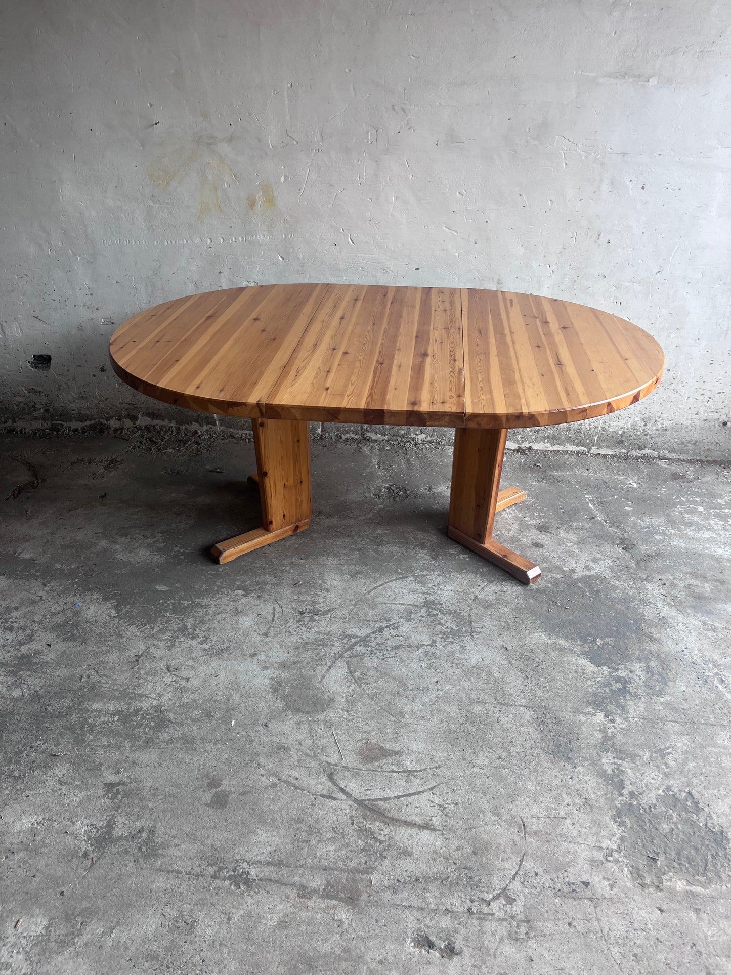 Extendable Solid Pine Dining Table, Scandinavia, 1970s