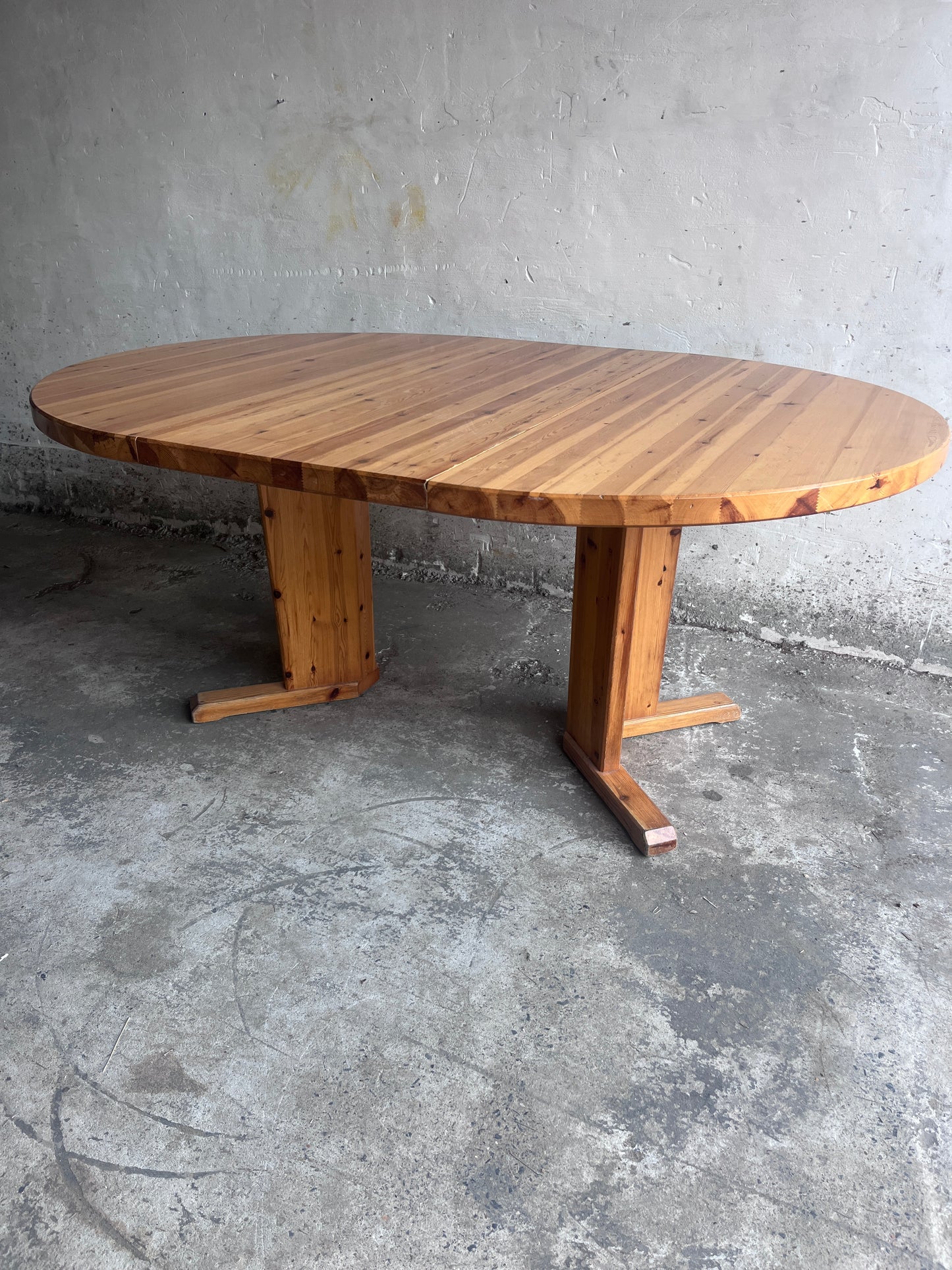 Extendable Solid Pine Dining Table, Scandinavia, 1970s