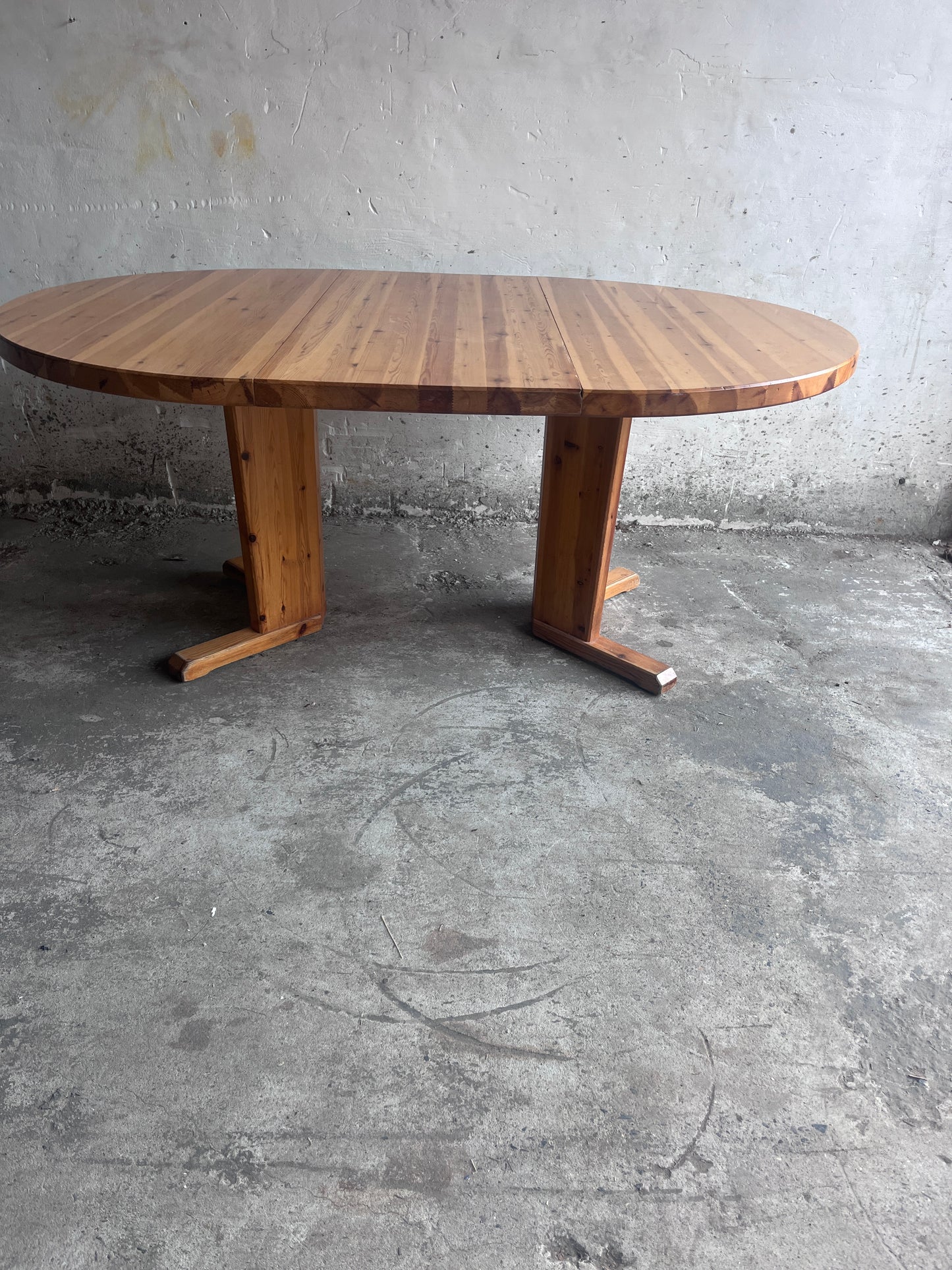Extendable Solid Pine Dining Table, Scandinavia, 1970s