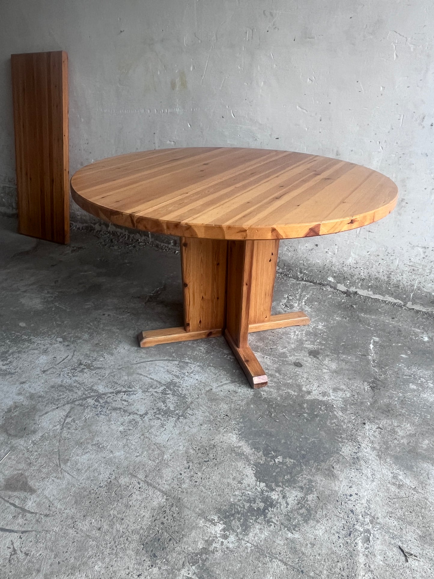 Extendable Solid Pine Dining Table, Scandinavia, 1970s
