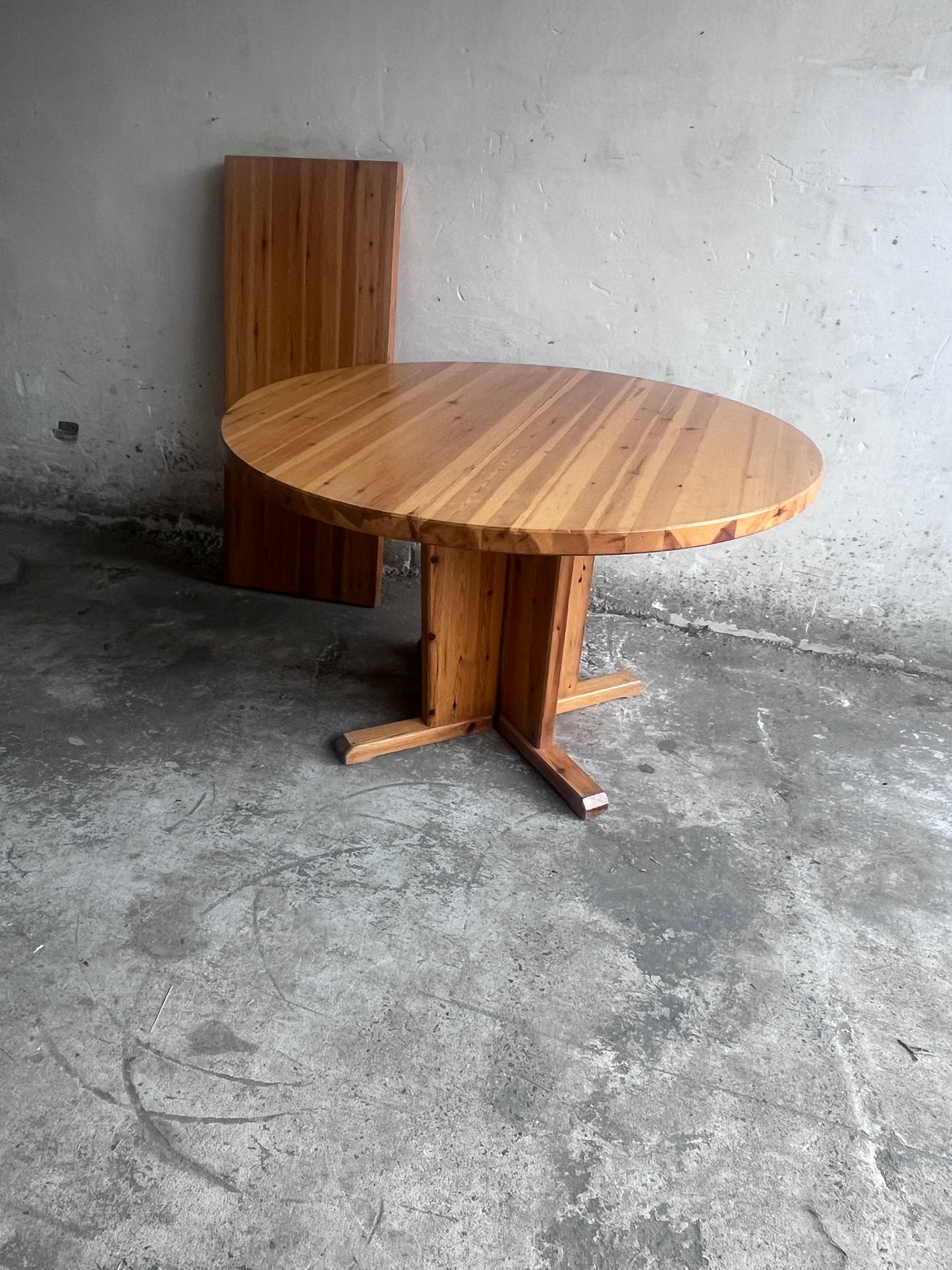 Extendable Solid Pine Dining Table, Scandinavia, 1970s