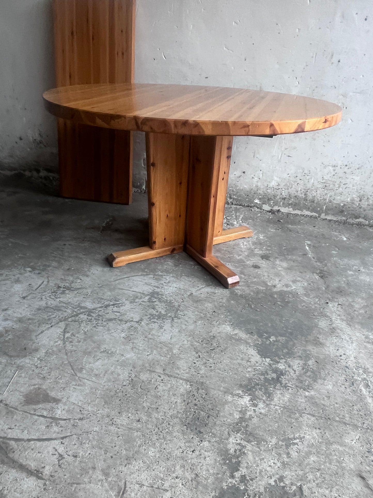 Extendable Solid Pine Dining Table, Scandinavia, 1970s