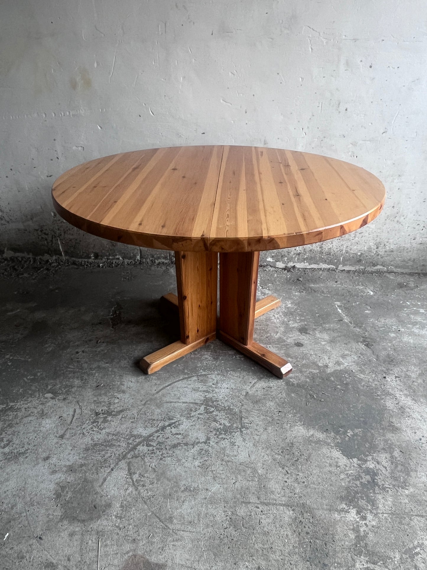 Extendable Solid Pine Dining Table, Scandinavia, 1970s
