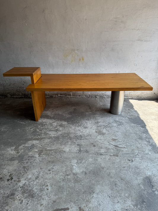 Geometric Brutalist Dining Table, 1980s