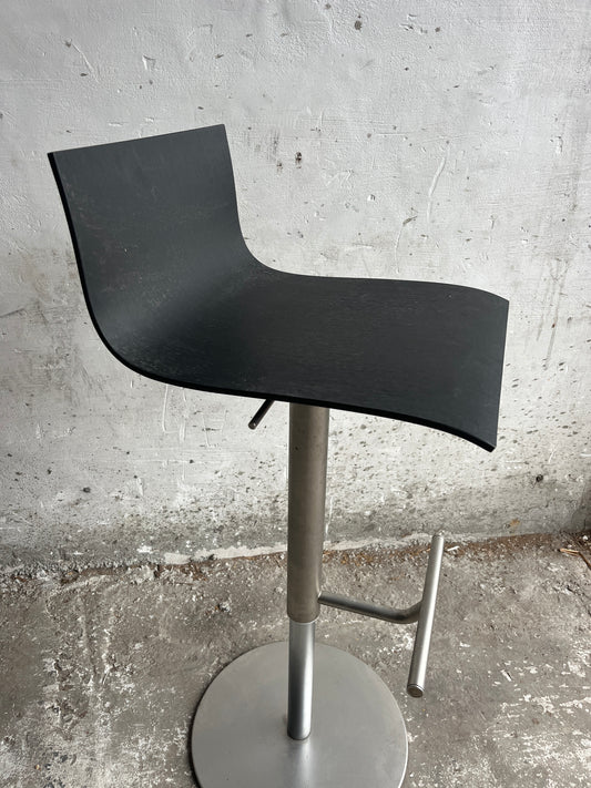 La Palma Adjustable Bar Stool – Black Wood